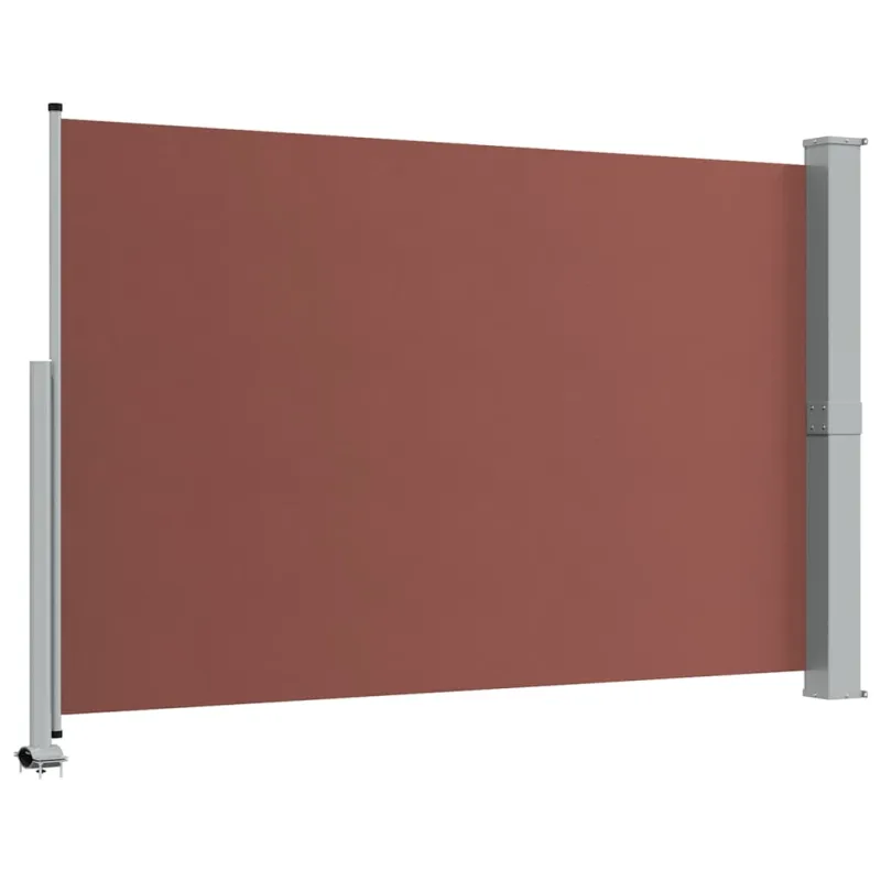 Ištraukiama šoninė kiemo pertvara, rudos spalvos, 160x300cm
