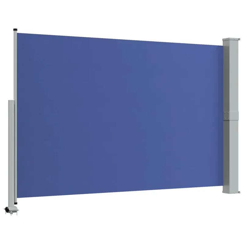 Ištraukiama šoninė kiemo pertvara, mėlynos spalvos, 160x300cm