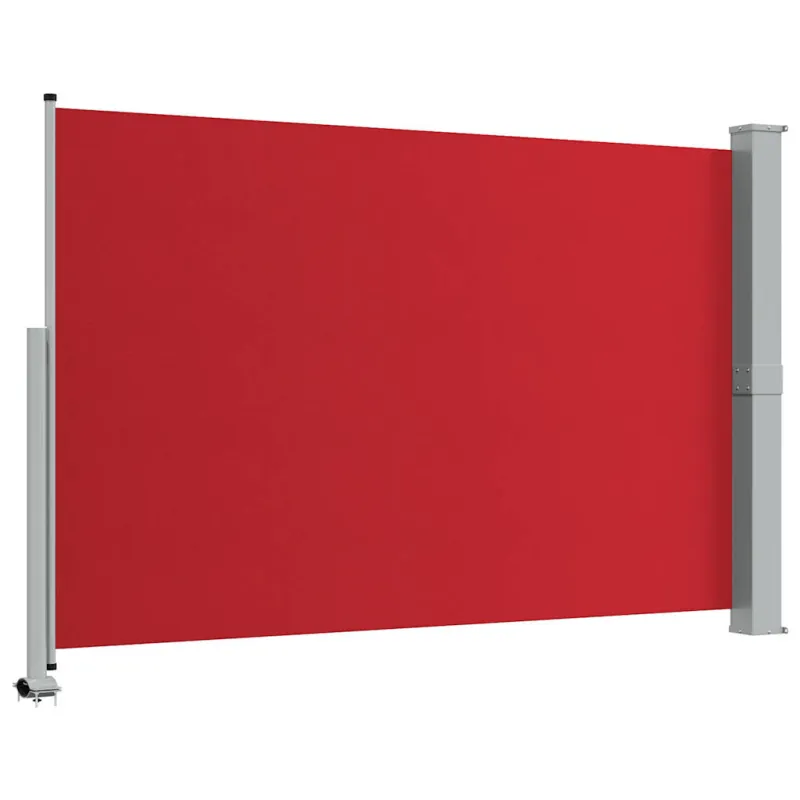 Ištraukiama šoninė kiemo pertvara, raudonos spalvos, 160x300cm