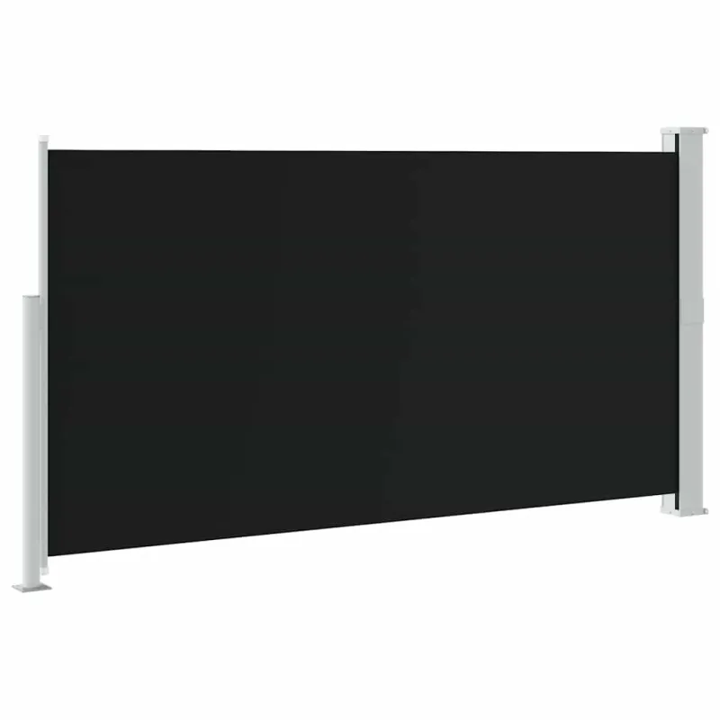 Ištraukiama šoninė kiemo pertvara, juodos spalvos, 170x300cm