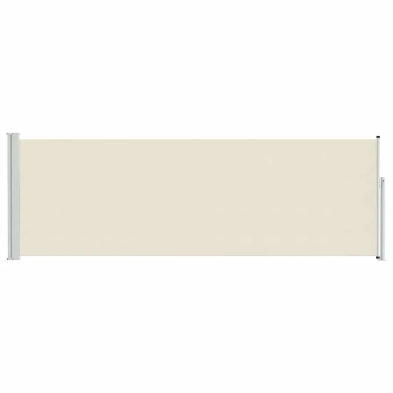 Ištraukiama šoninė kiemo pertvara, kreminės spalvos, 100x300cm