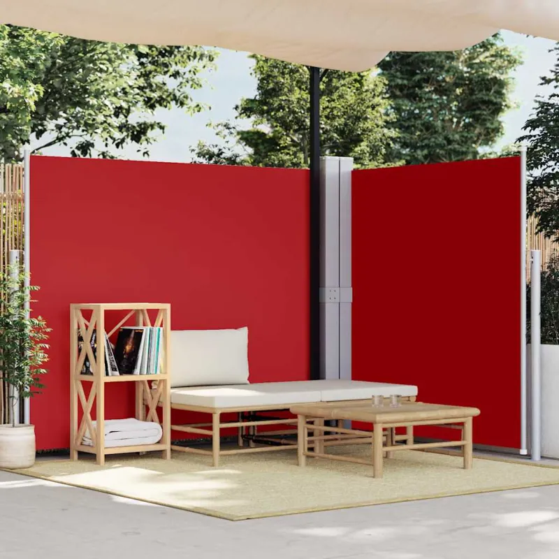 Ištraukiama šoninė pertvara, raudonos spalvos, 160x600cm