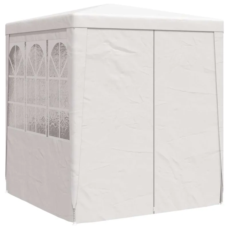 Proginė palapinė su šoninėmis sienomis, balta, 2x2m, 90g/m²