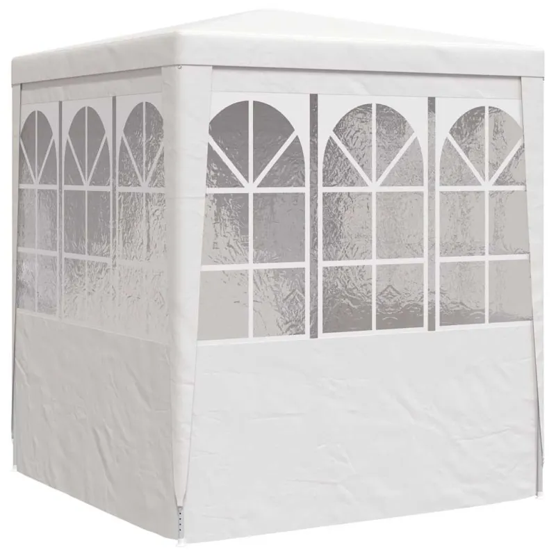Proginė palapinė su šoninėmis sienomis, balta, 2x2m, 90g/m²