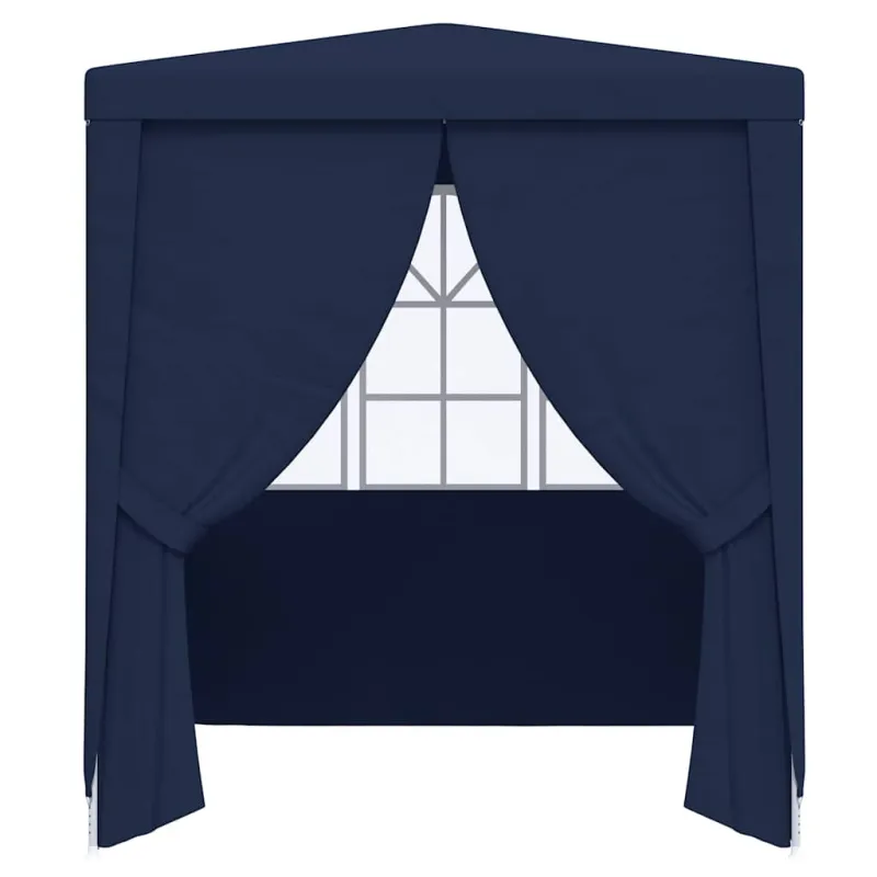 Proginė palapinė su šoninėmis sienomis, mėlyna, 2x2m, 90g/m²