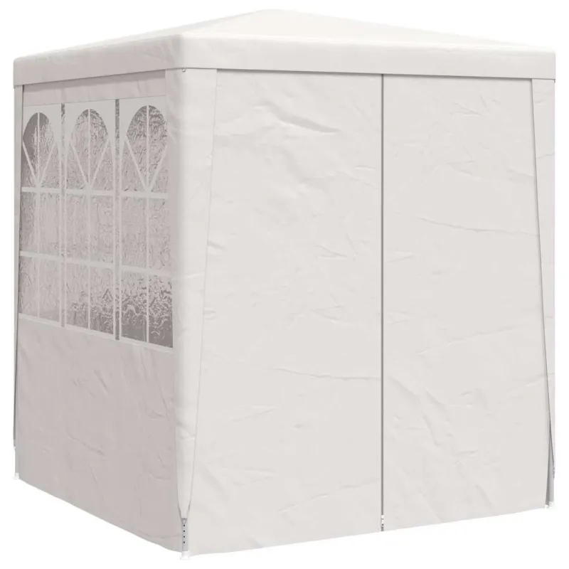 Proginė palapinė su šoninėmis sienomis, balta, 2,5x2,5m, 90g/m²