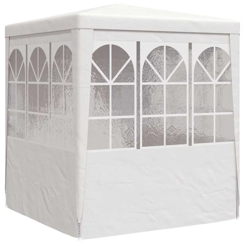 Proginė palapinė su šoninėmis sienomis, balta, 2,5x2,5m, 90g/m²