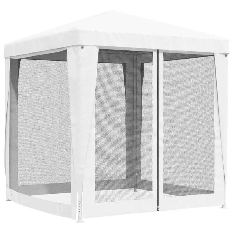 Proginė palapinė su 4 tinklinėmis sienomis, balta, 2x2m