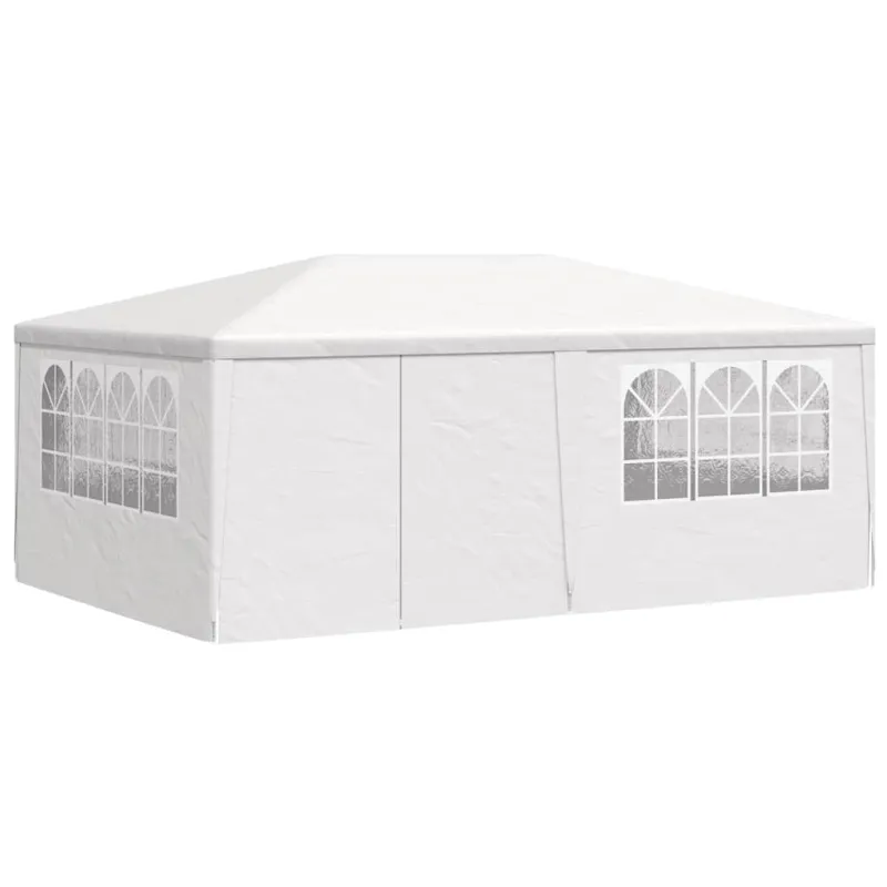 Proginė palapinė su šoninėmis sienomis, balta, 4x6m, 90g/m²