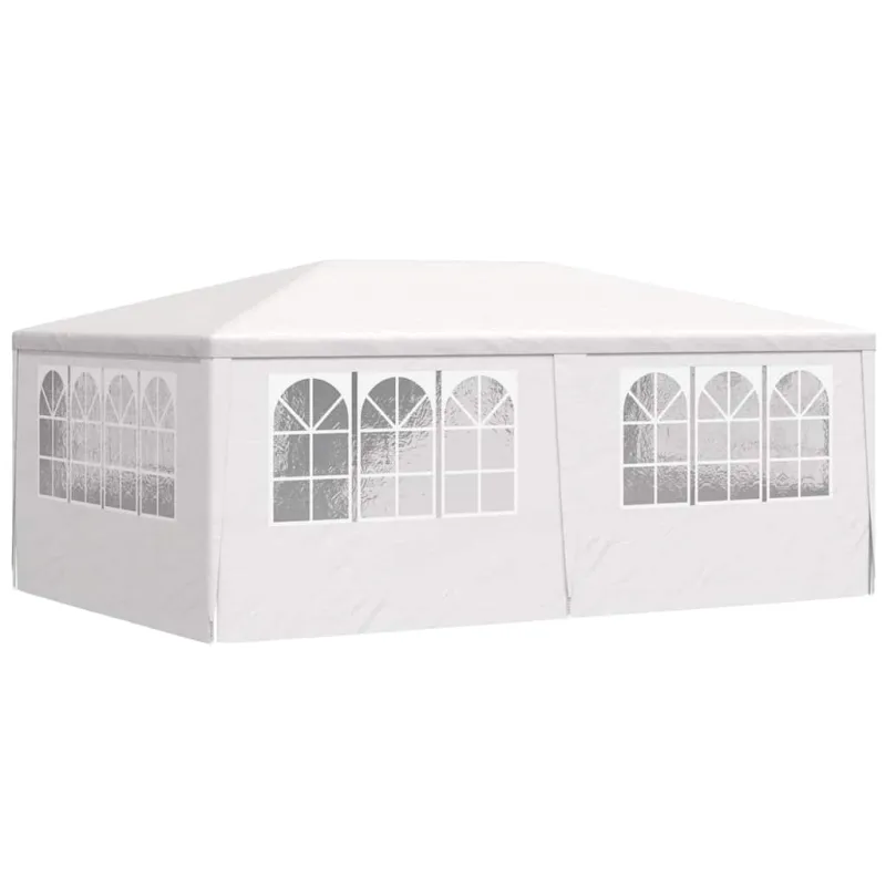 Proginė palapinė su šoninėmis sienomis, balta, 4x6m, 90g/m²