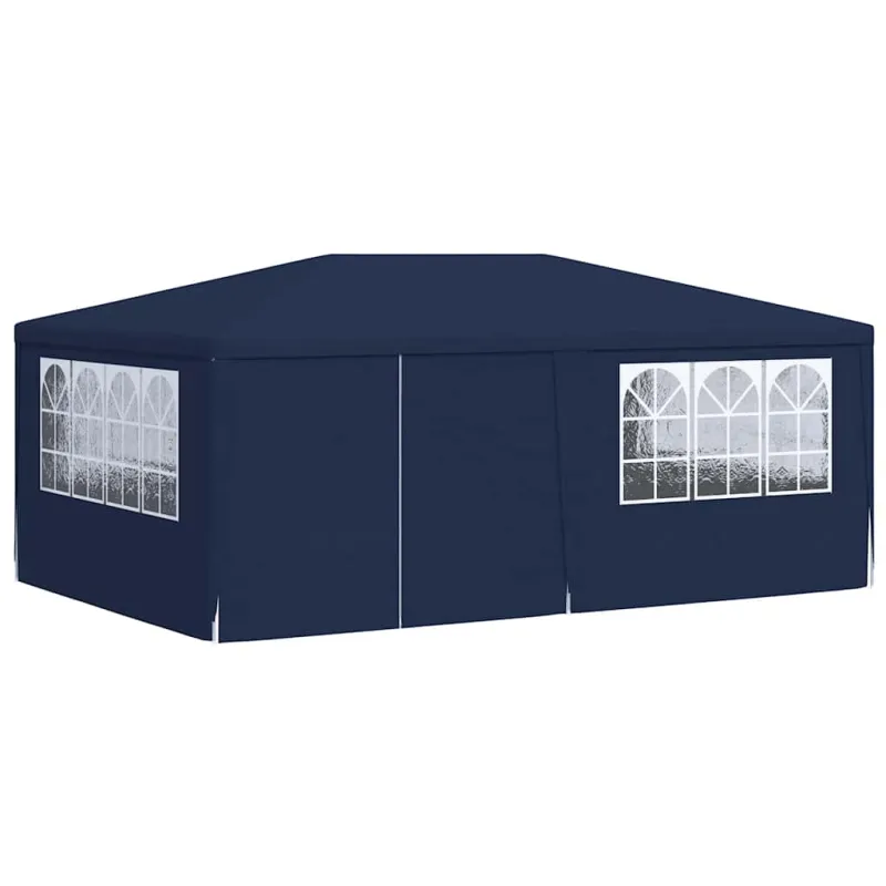 Proginė palapinė su šoninėmis sienomis, mėlyna, 4x6m, 90g/m²