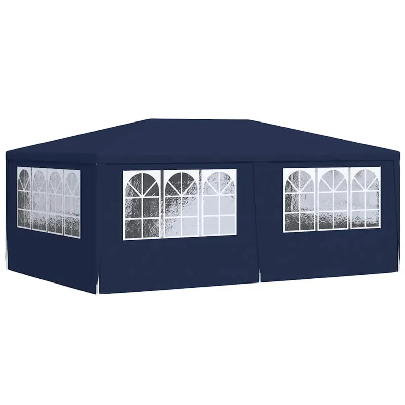 Proginė palapinė su šoninėmis sienomis, mėlyna, 4x6m, 90g/m²