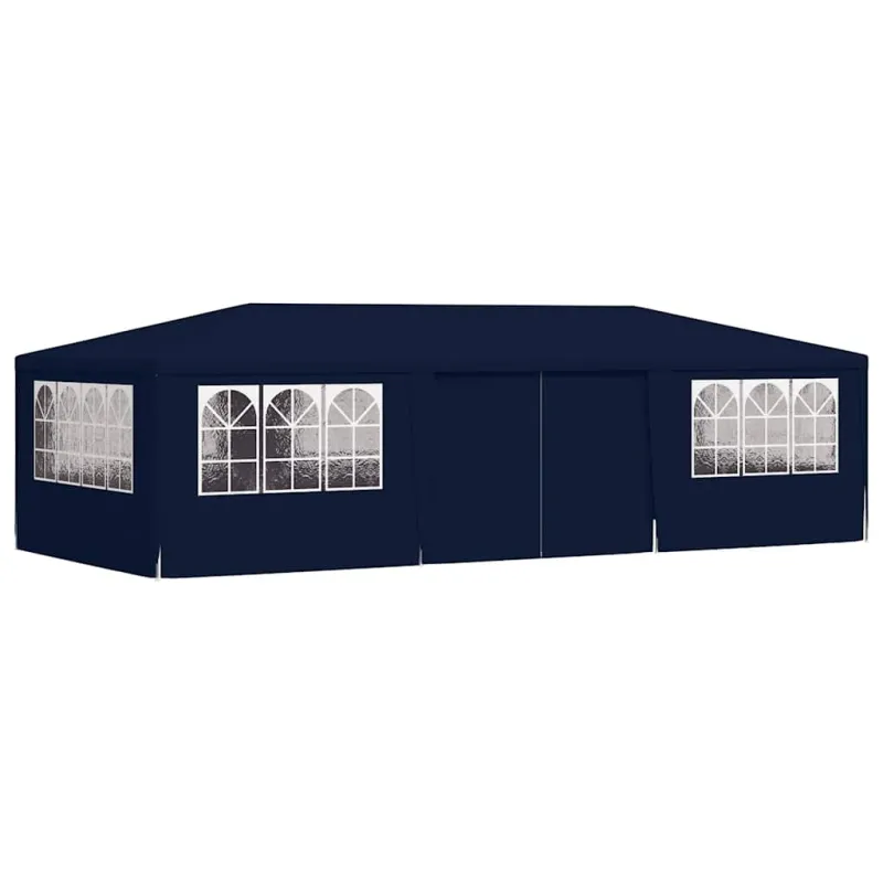 Proginė palapinė su šoninėmis sienomis, mėlyna, 4x9m, 90g/m²