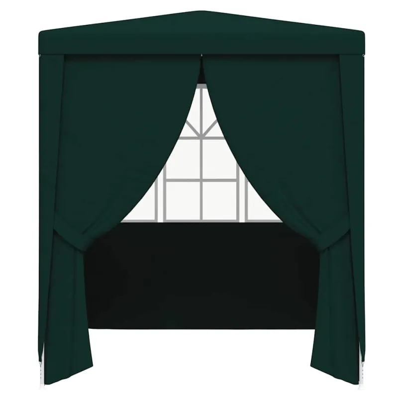 Proginė palapinė su šoninėmis sienomis, žalia, 2x2m, 90g/m²