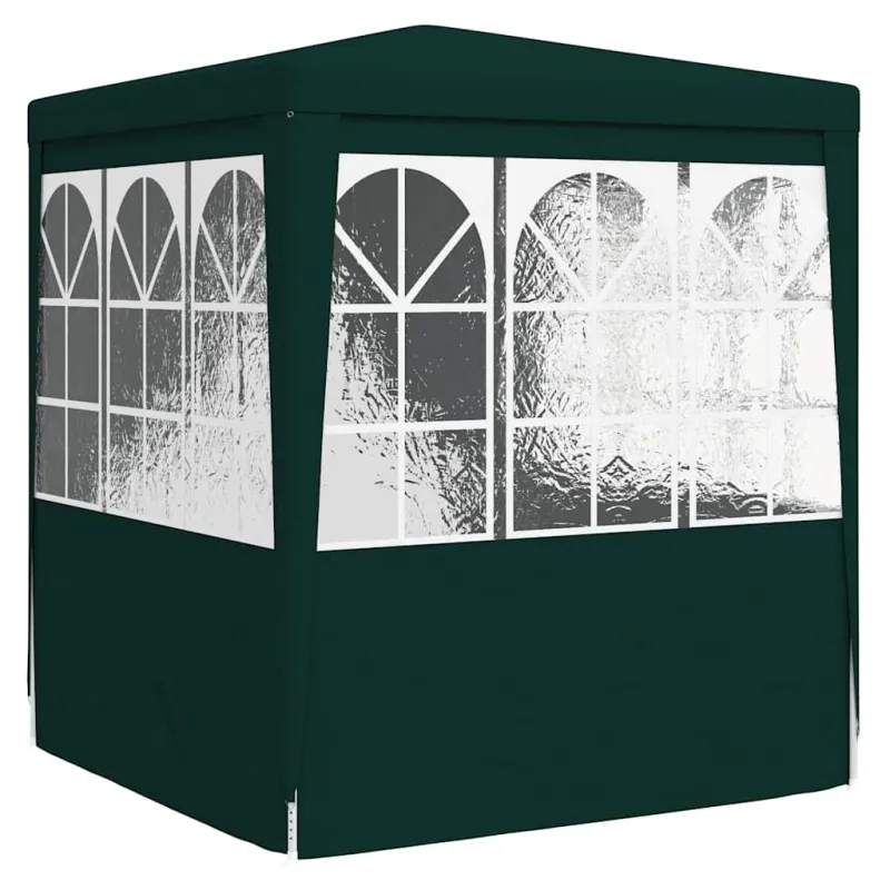 Proginė palapinė su šoninėmis sienomis, žalia, 2x2m, 90g/m²