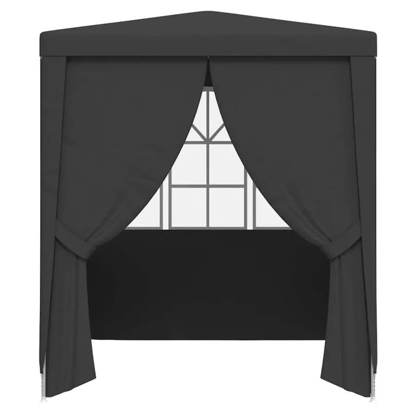 Proginė palapinė sienomis, antracito, 2,5x2,5m, 90g/m²