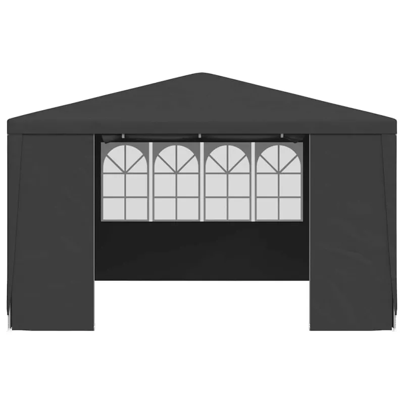 Proginė palapinė su šoninėmis sienomis, antracito, 4x4m, 90g/m²