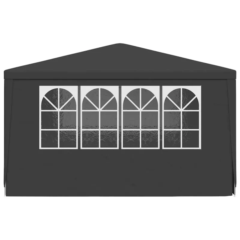 Proginė palapinė su šoninėmis sienomis, antracito, 4x4m, 90g/m²