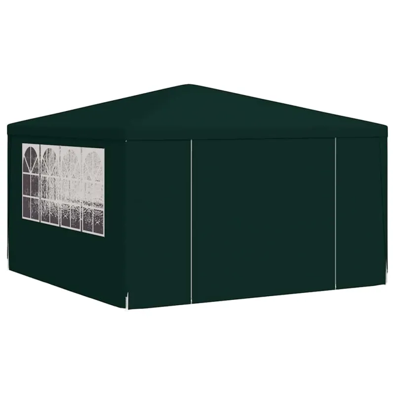 Proginė palapinė su šoninėmis sienomis, žalia, 4x4m, 90g/m²