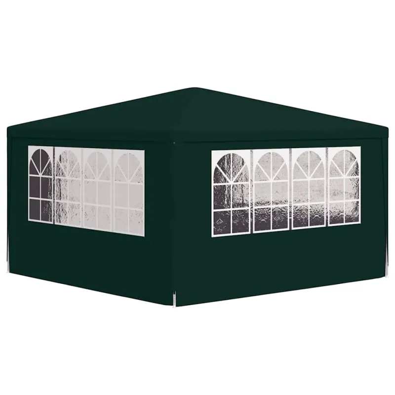 Proginė palapinė su šoninėmis sienomis, žalia, 4x4m, 90g/m²