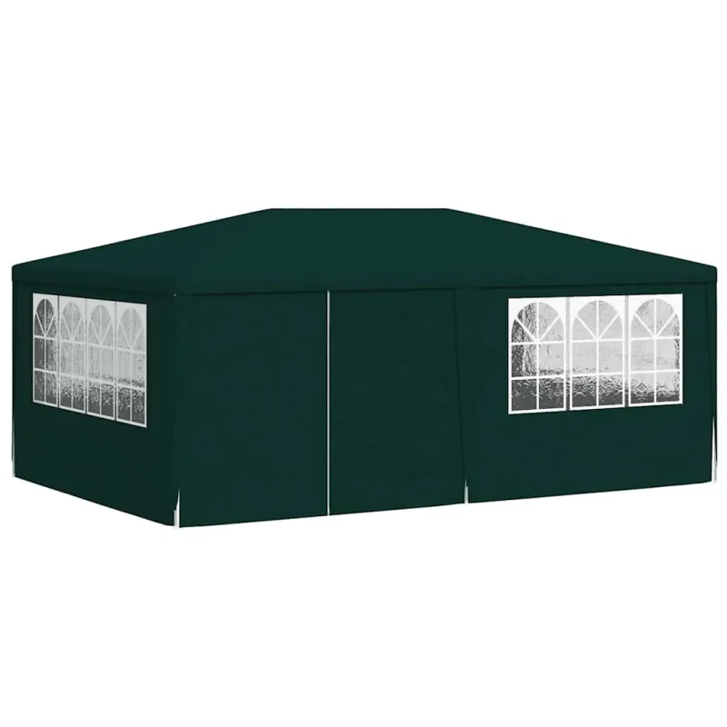 Proginė palapinė su šoninėmis sienomis, žalia, 4x6m, 90g/m²