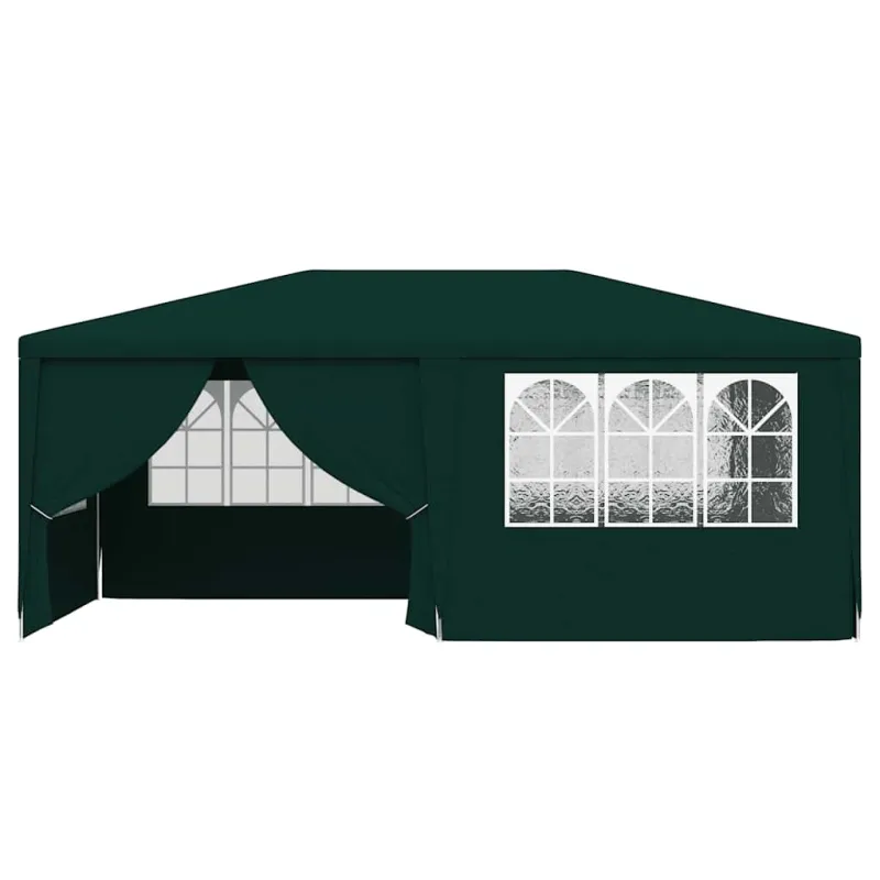 Proginė palapinė su šoninėmis sienomis, žalia, 4x6m, 90g/m²