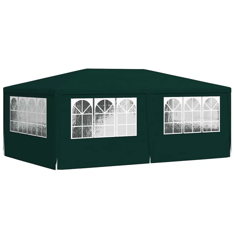 Proginė palapinė su šoninėmis sienomis, žalia, 4x6m, 90g/m²