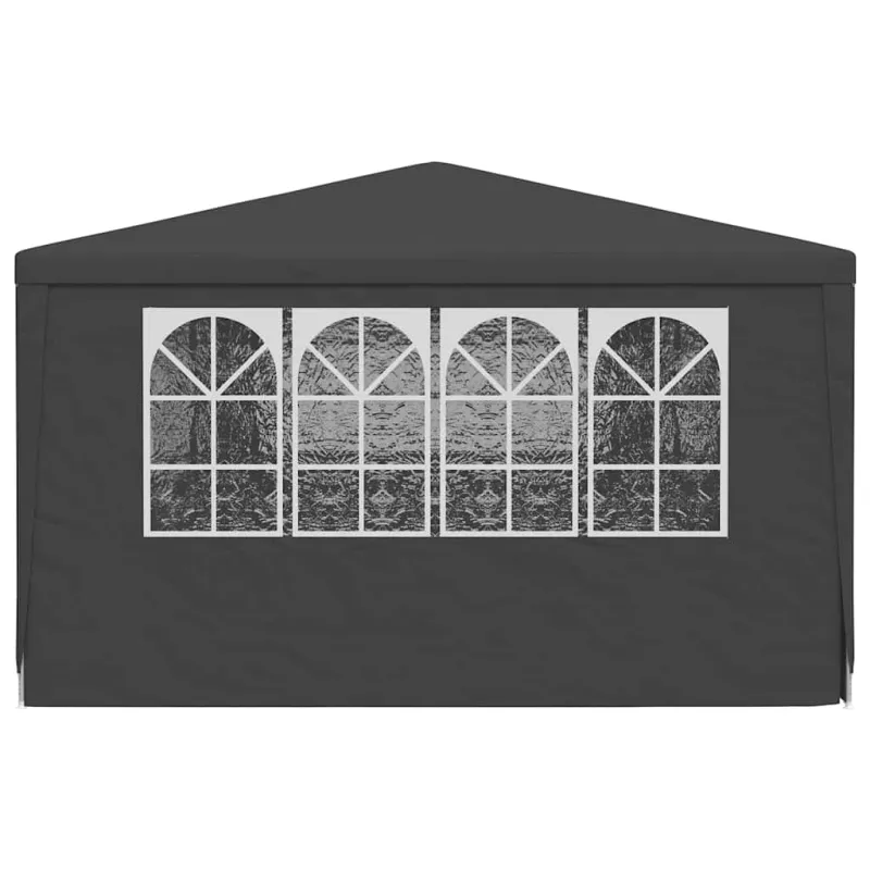 Proginė palapinė su šoninėmis sienomis, antracito, 4x9m, 90g/m²