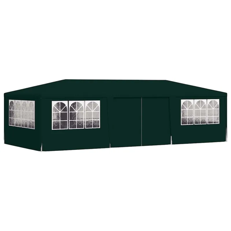 Proginė palapinė su šoninėmis sienomis, žalia, 4x9m, 90g/m²