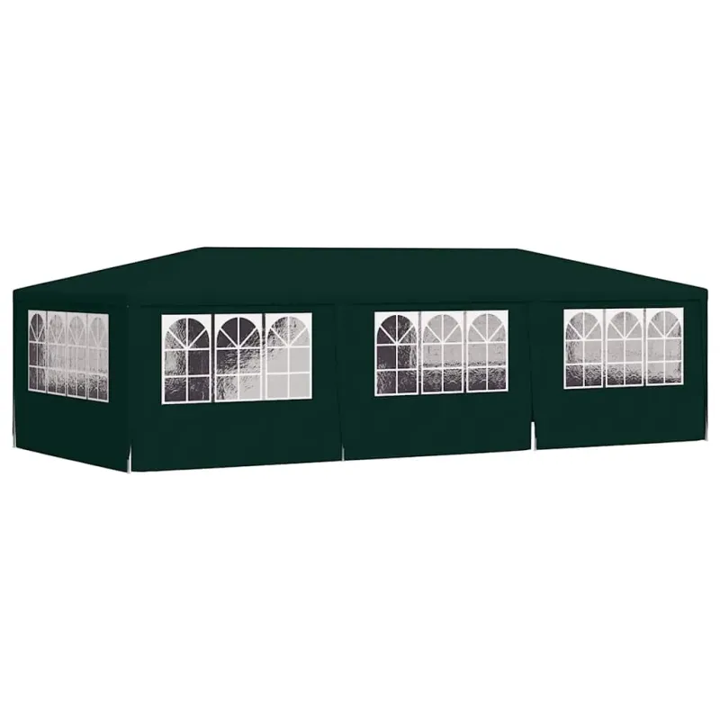 Proginė palapinė su šoninėmis sienomis, žalia, 4x9m, 90g/m²