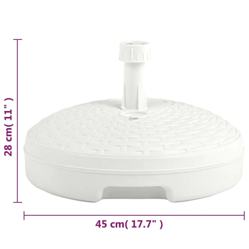 Skėčio pagrindas, baltas, 20l, ratano imitacijos plastikas