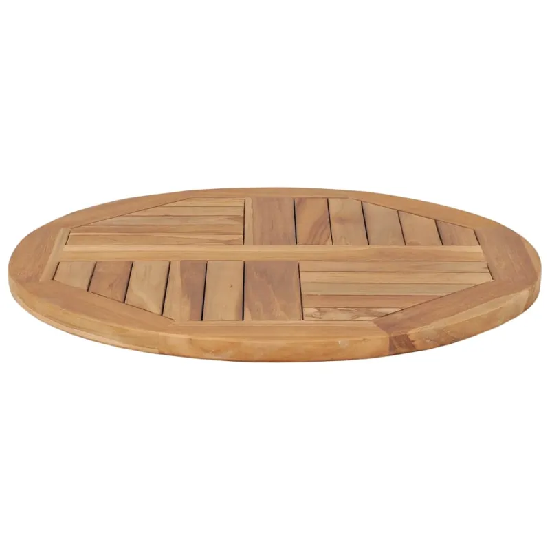 Stalviršis, 60cm, tikmedžio medienos masyvas, apskritas, 2,5cm