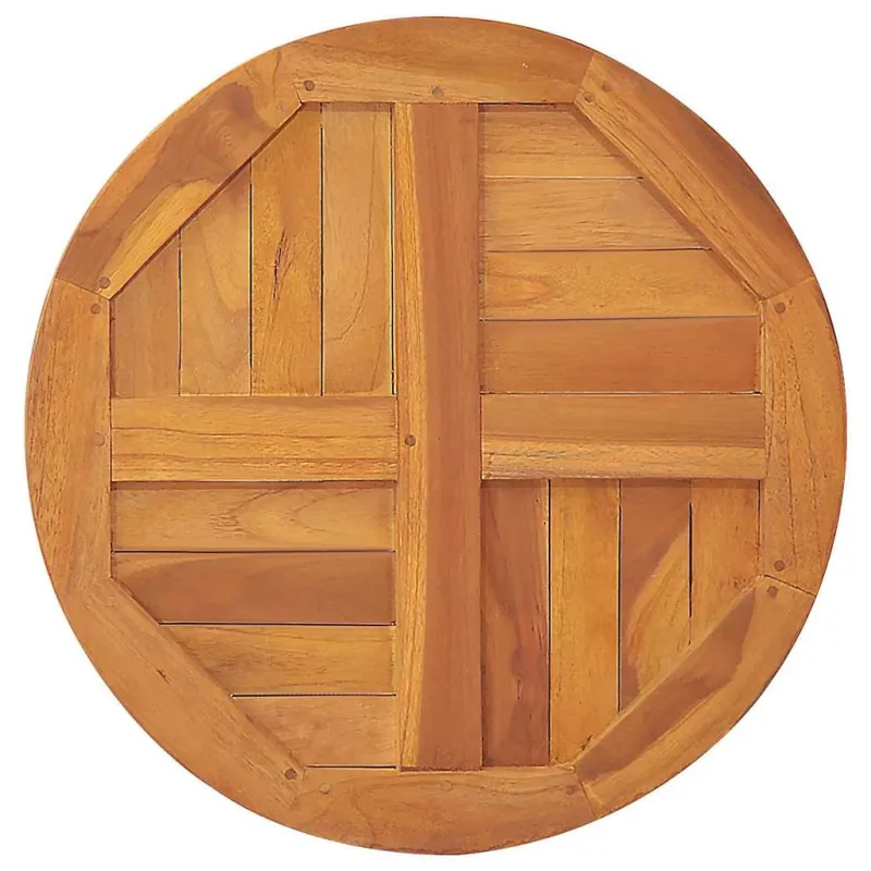 Stalviršis, 80cm, tikmedžio medienos masyvas, apskritas, 2,5cm
