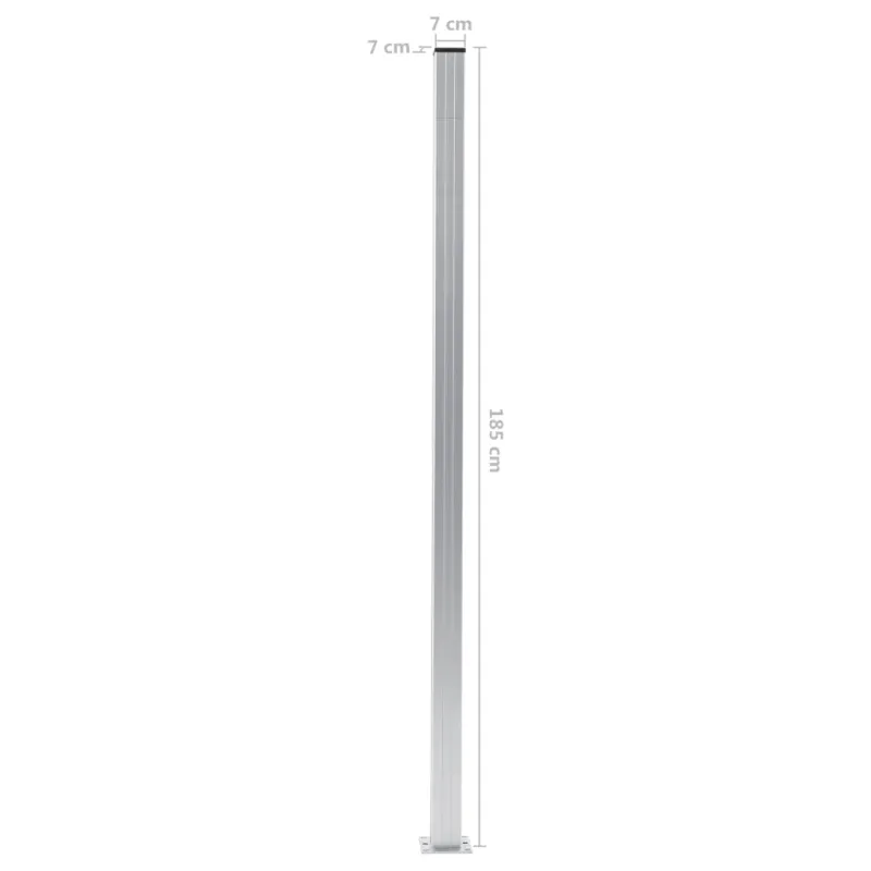 Tvoros stulpai, 3vnt., aliuminis, 185cm