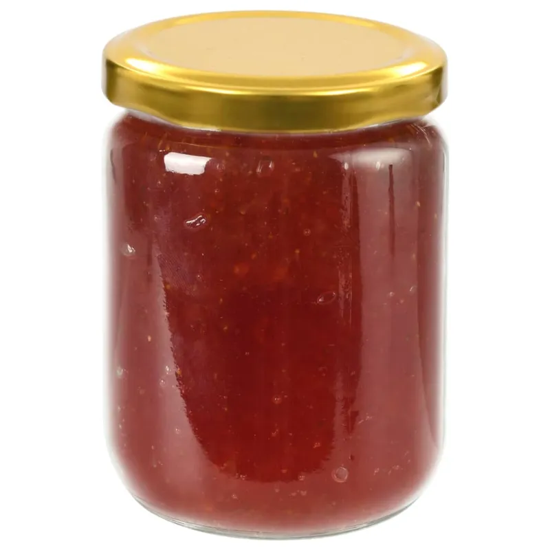 Stikl. stiklainiai uogienei su auks. sp. dangt., 96vnt., 230ml