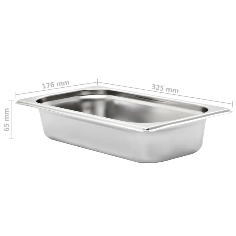 Gastronorm indai, 8vnt., nerūdijantis plienas