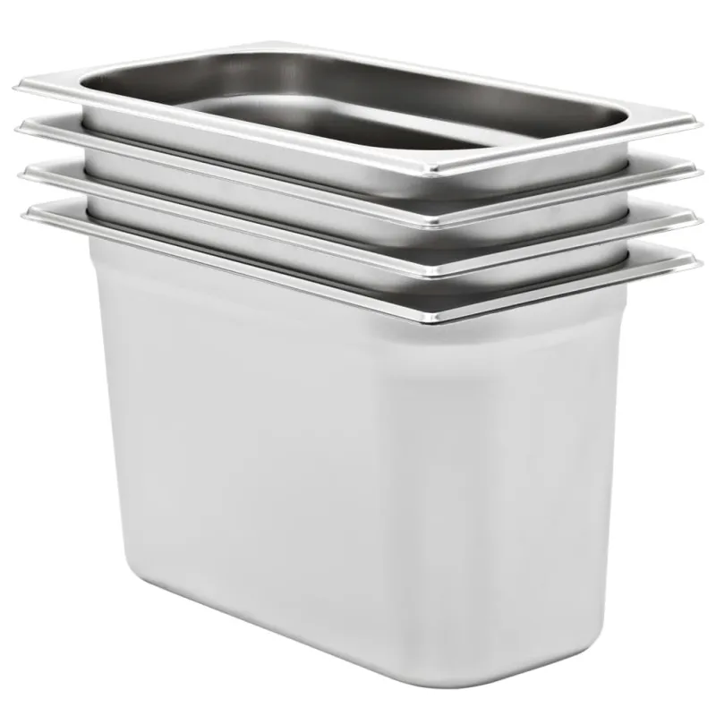 Gastronorm indai, 4 vnt., nerūdijantis plienas