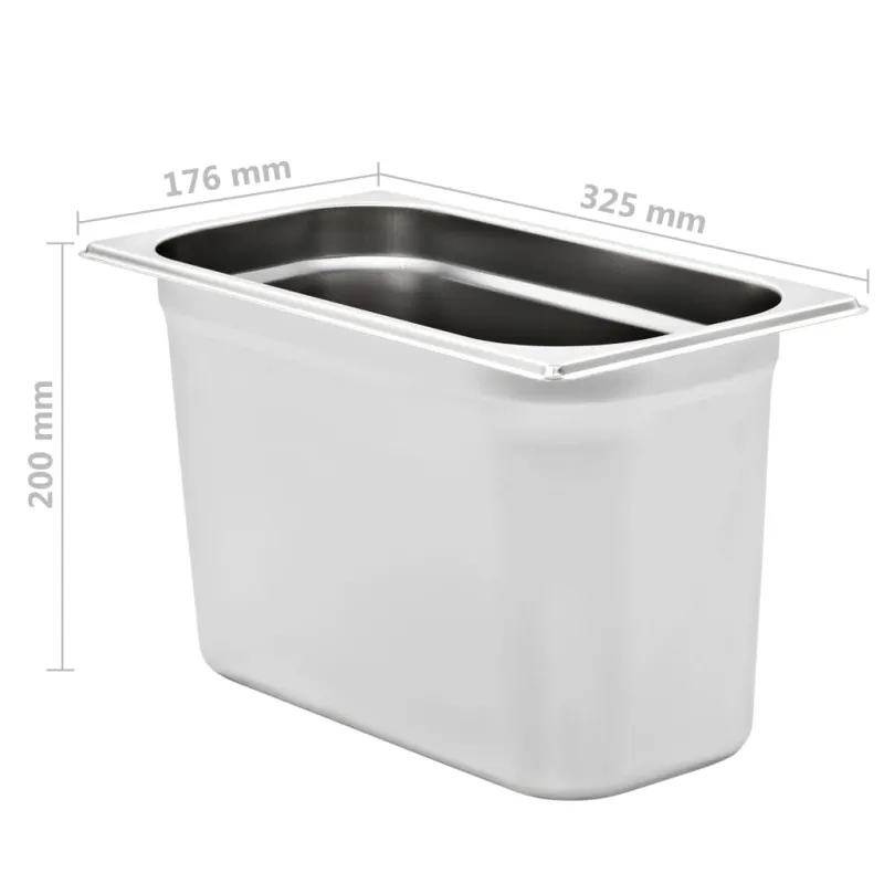 Gastronorm indai, 4 vnt., nerūdijantis plienas