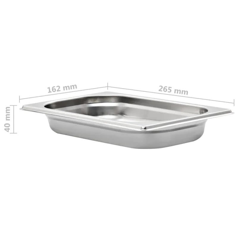 Gastronorm indai, 12 vnt., nerūdijantis plienas