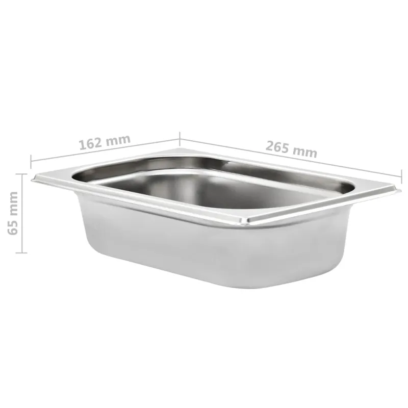 Gastronorm indai, 8vnt., nerūdijantis plienas