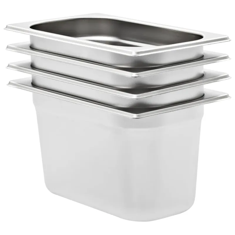 Gastronorm indai, 4 vnt., nerūdijantis plienas