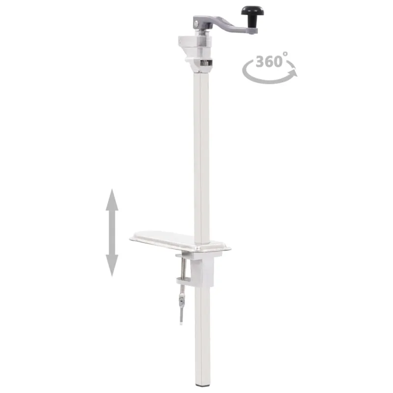 Konservų atidarytuvas, sidabrinis, 70cm, aliuminis ir plienas