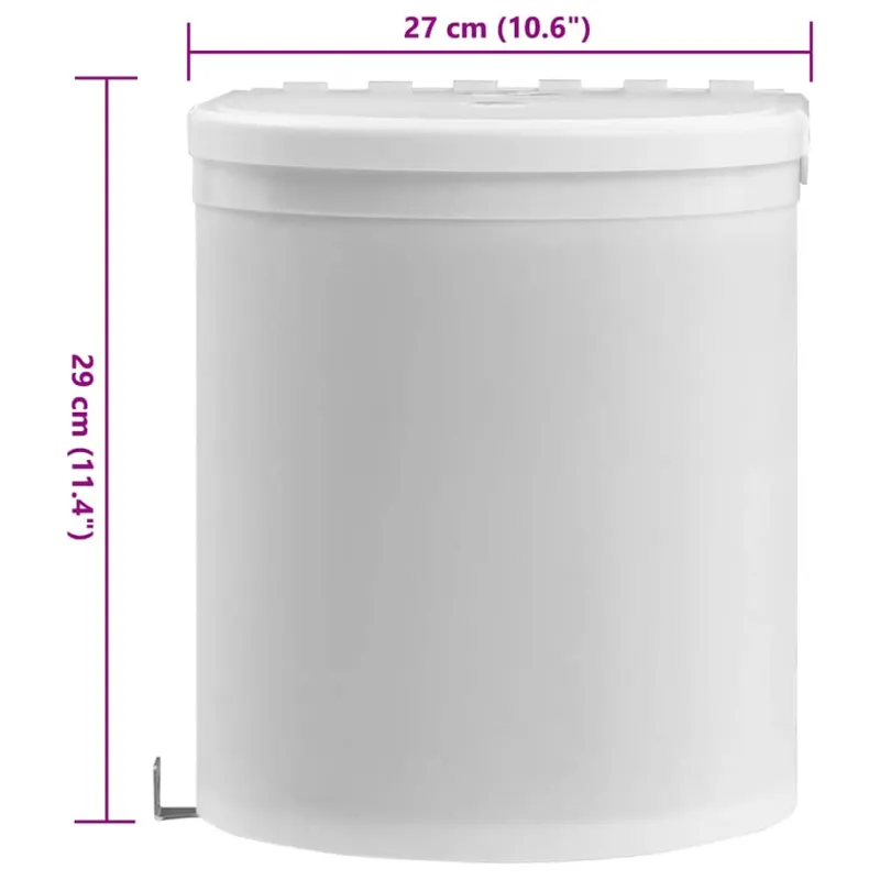 Įmontuojama virtuvės šiukšliadėžė, plastikas, 8l