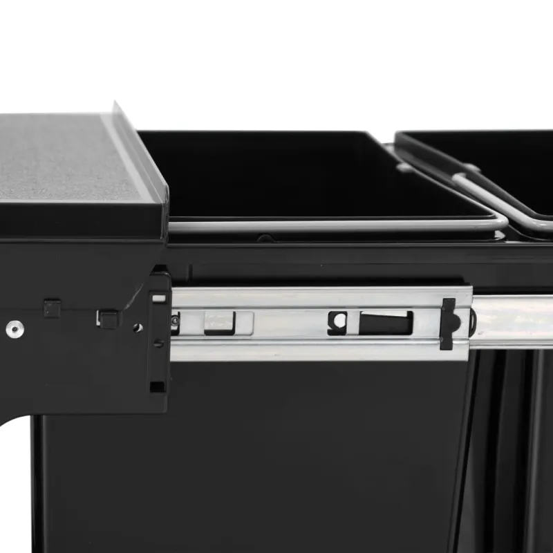 Ištraukiama virtuvės spintelės šiukšliadėžė, 48l, soft-close