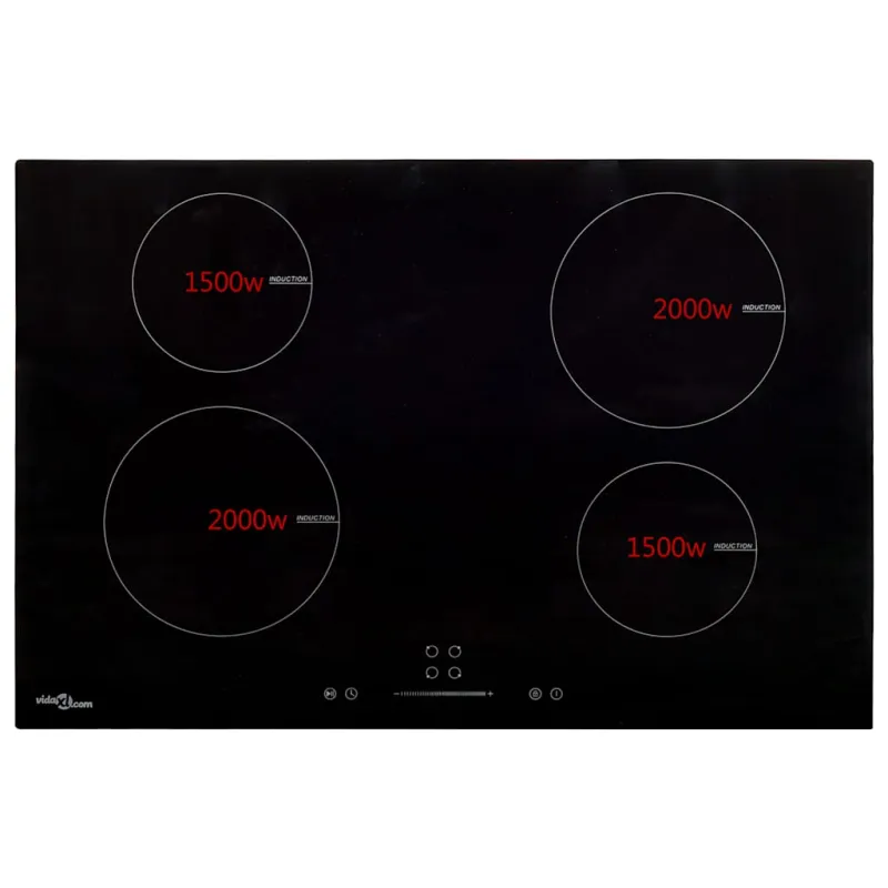 Indukcinė kaitlentė su 4 kaitvietėmis, stiklas, 77cm, 7000W