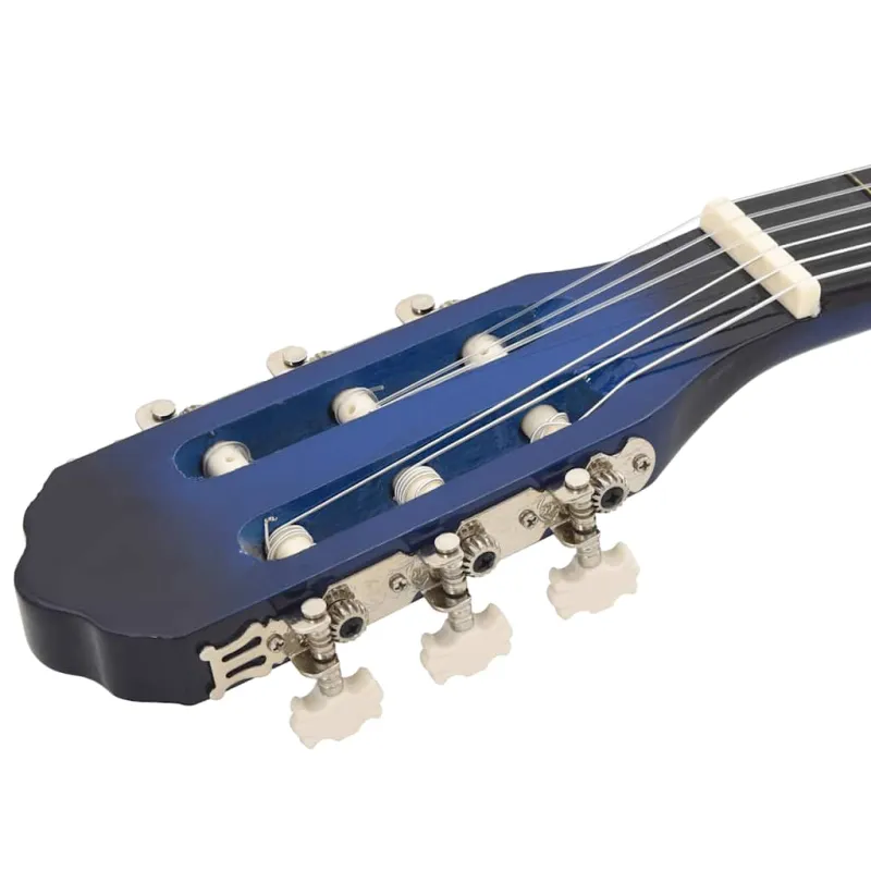 Klasikinė gitara pradedantiesiems, mėlyna, 4/4 39", liepa