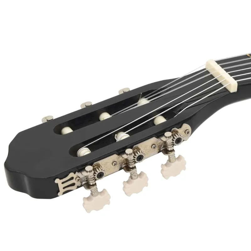 Klasikinė gitara pradedantiesiems, juoda, 4/4 39", liepa