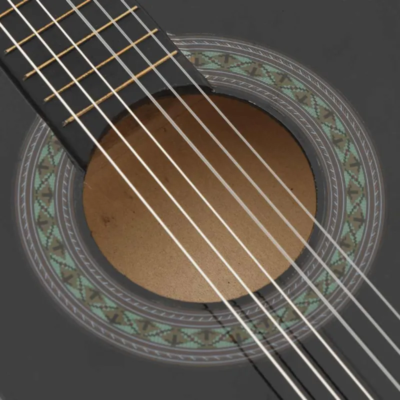 Klasikinė gitara pradedantiesiems ir vaikams, juoda, 1/2 34"