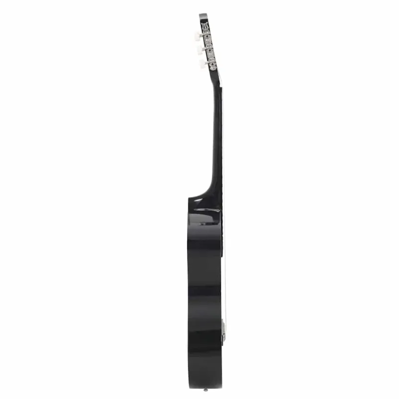 Klasikinės gitaros rinkinys, 12 dalių, juodas, 38", 6 stygos