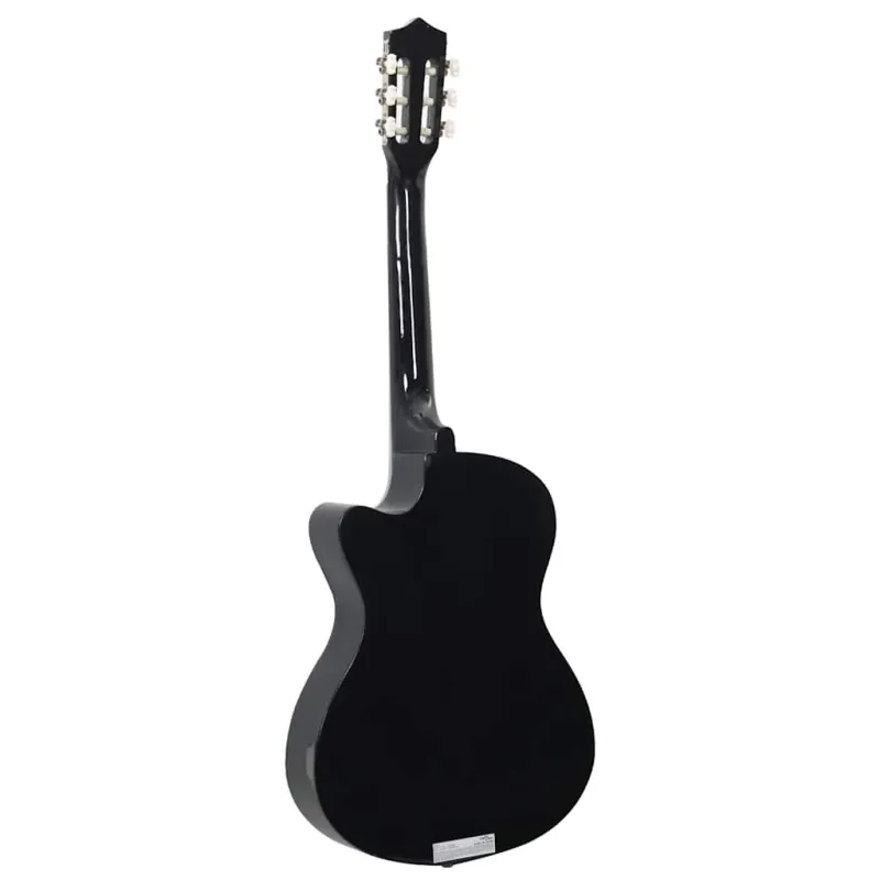 Klasikinės gitaros rinkinys, 12 dalių, juodas, 38", 6 stygos